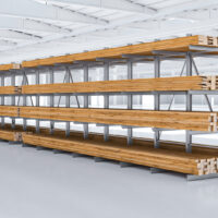 Kragarmregal doppelseitig feuerverzinkt 16 Ständer mit 5 Lagerebenen