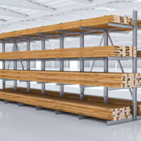 Kragarmregal doppelseitig feuerverzinkt 8 Ständer mit 4 Lagerebenen