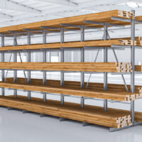 Kragarmregal doppelseitig feuerverzinkt 8 Ständer mit 5 Lagerebenen