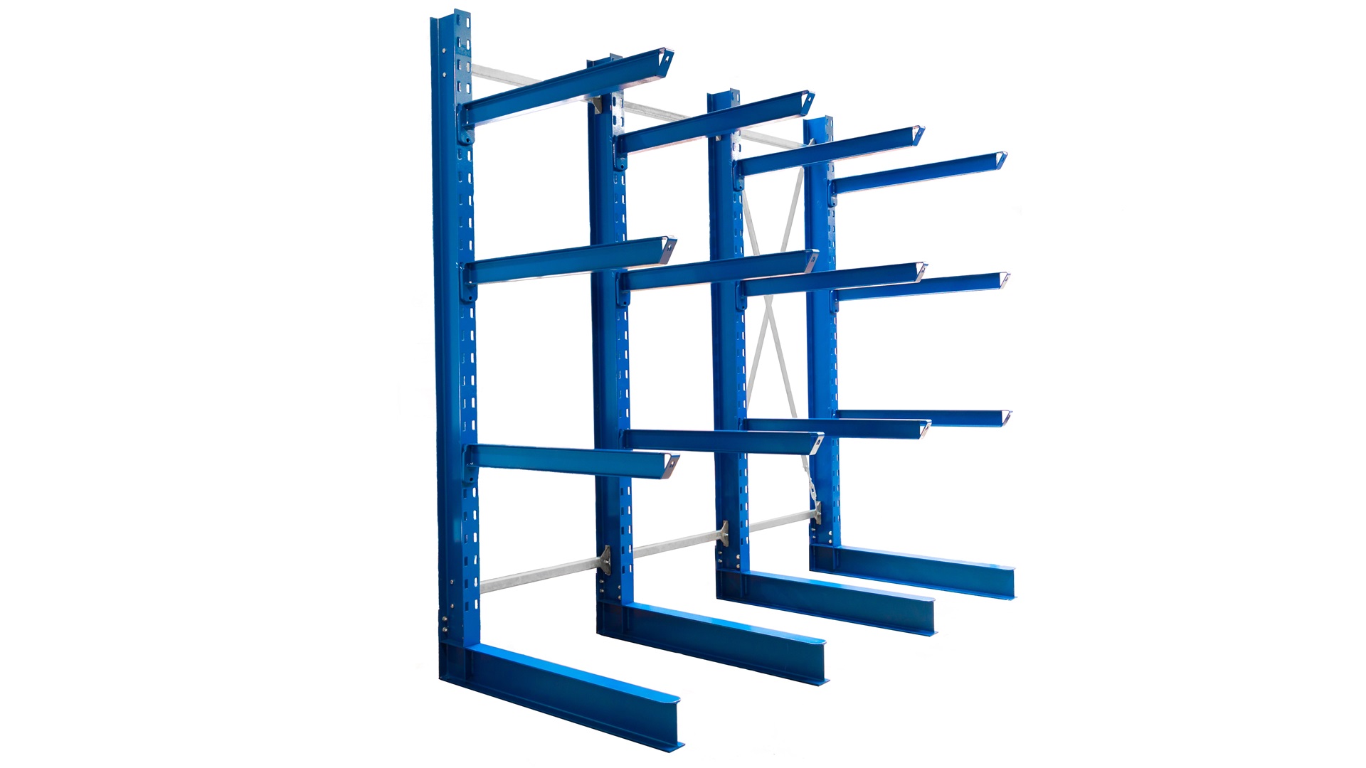Kragarmregal einseitig lackiert Höhe 3500 mm Tiefe 1200 mm Kragarme einhängbar