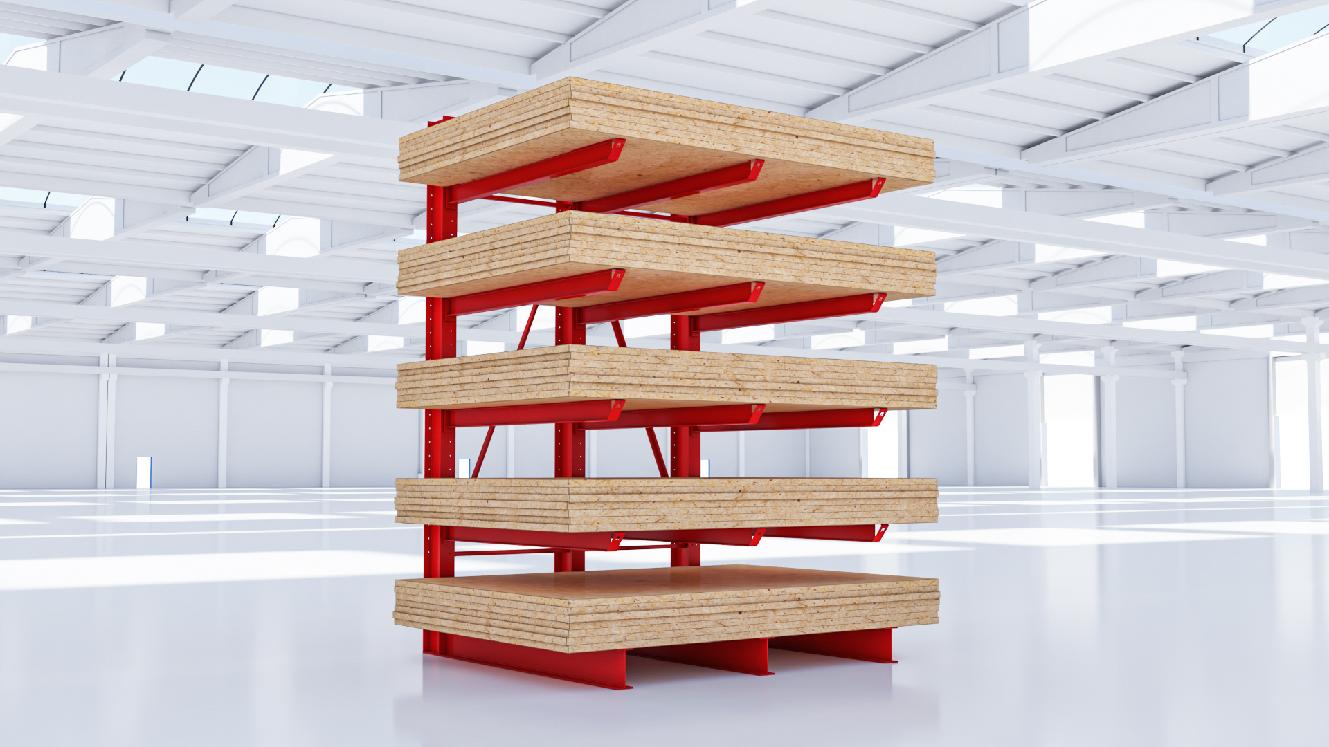 spanplattenregal-einseitig-lackiert-ral3000 Spanplattenregal einseitig lackiert in RAL 3000 Feuerrot