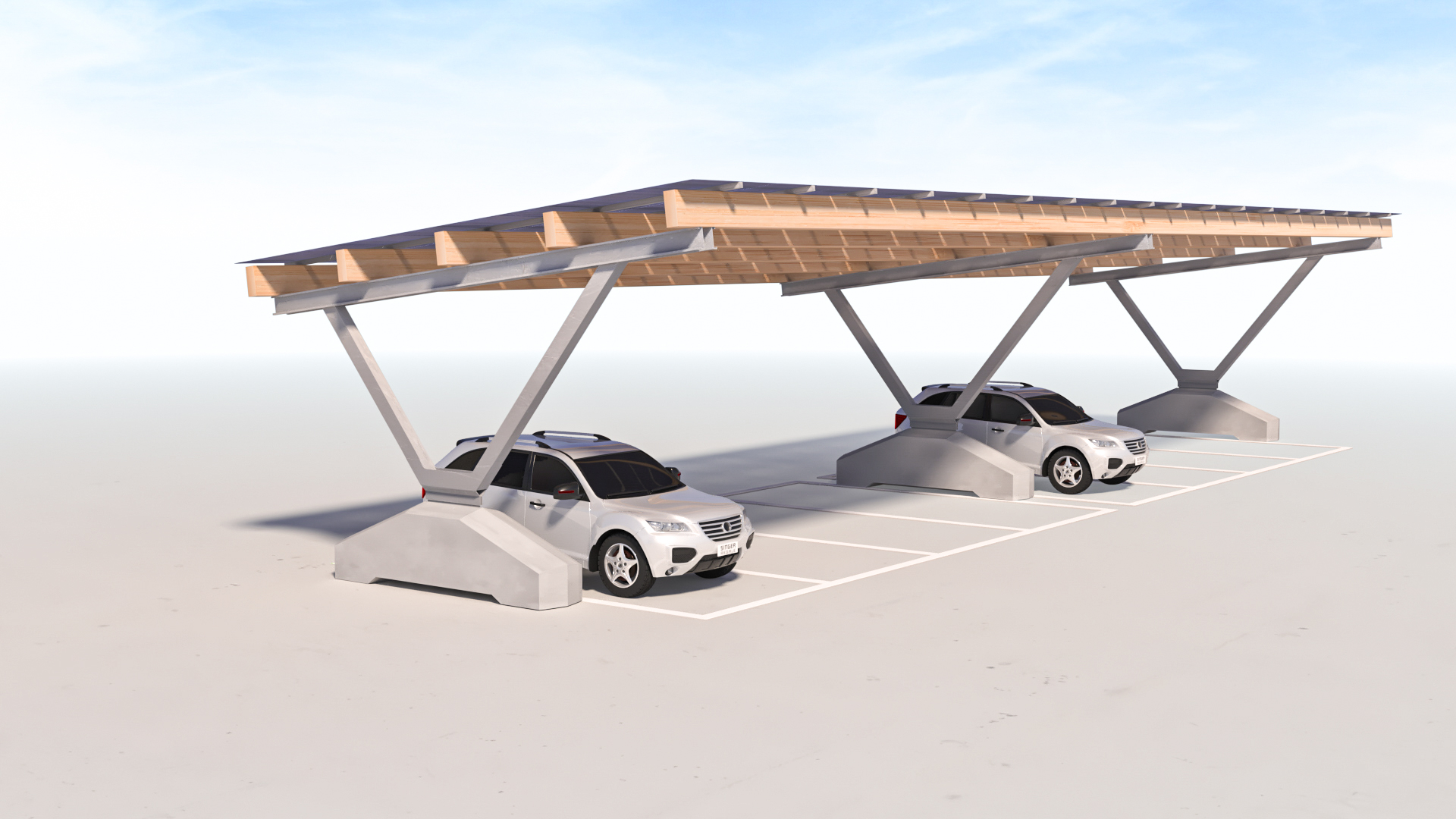 SINGER_Carport-Solar_2Felder_Autos_Ansicht06_v001